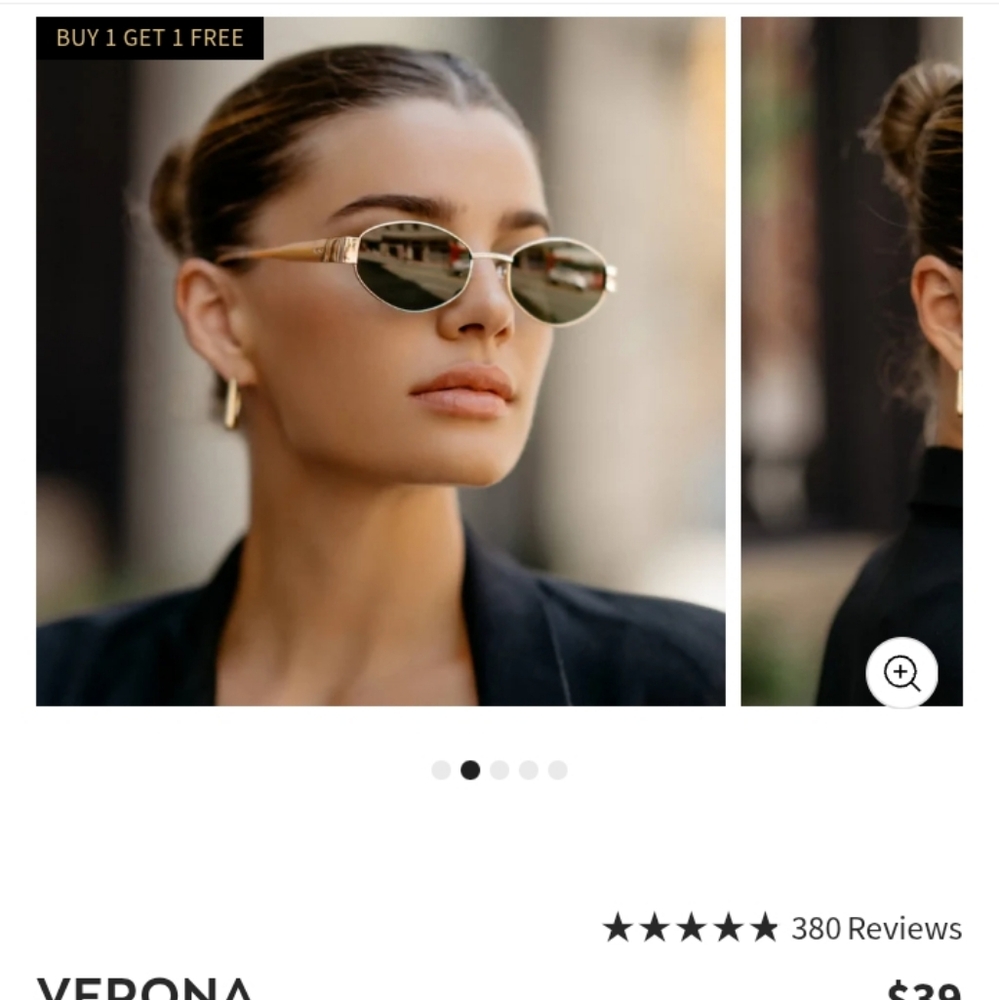 Steve Madden  Verona Gold Oval Sunglasses